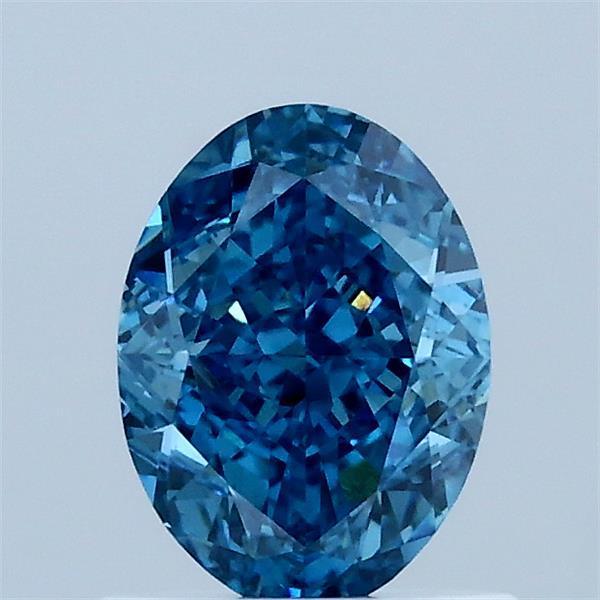 1.03 Ct. Fancy Vivid Blue Oval Lab Grown Diamond