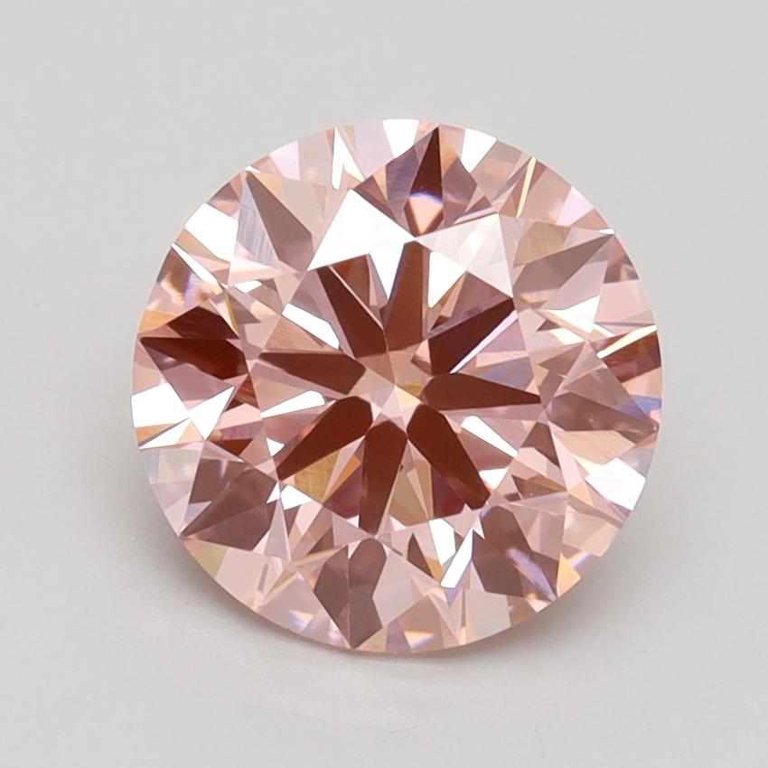2.07 Ct. Fancy Intense Pink Round Lab Grown Diamond