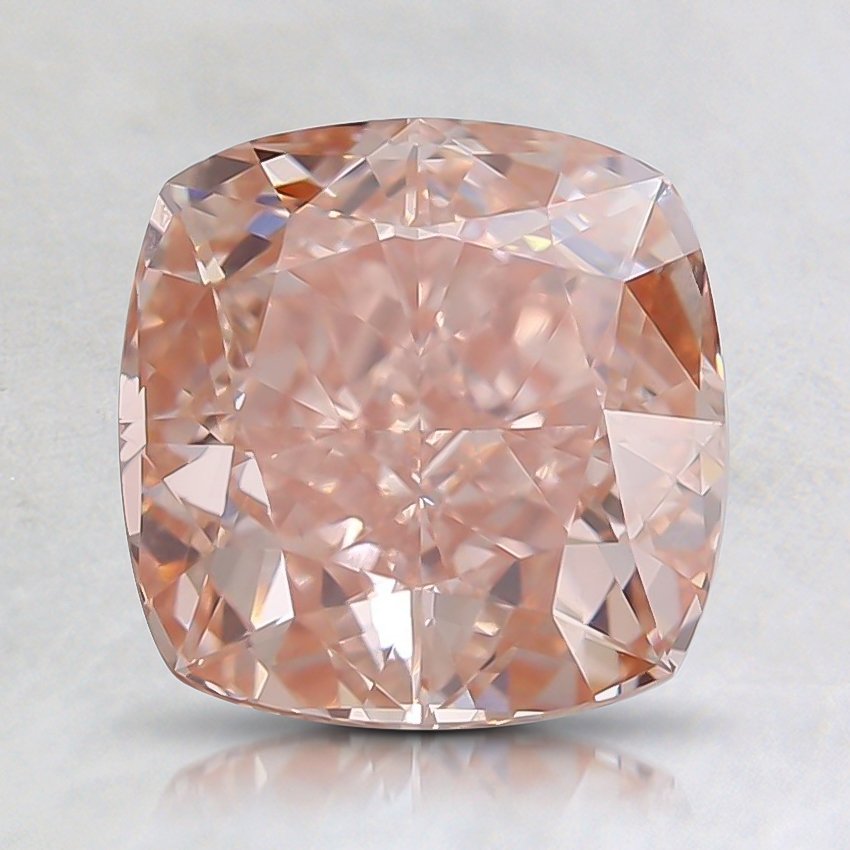 2.00 Ct. Fancy Intense Orangy Pink Cushion Lab Grown Diamond