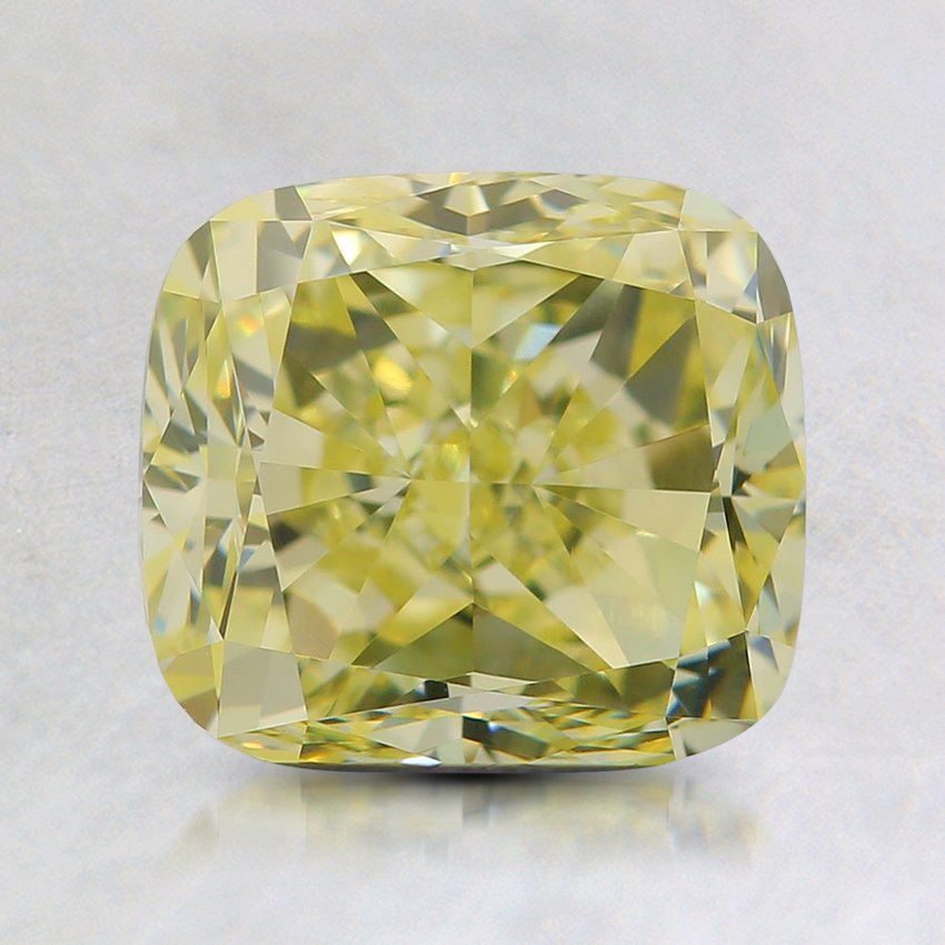2.02 Ct. Natural Fancy Light Yellow Cushion Diamond
