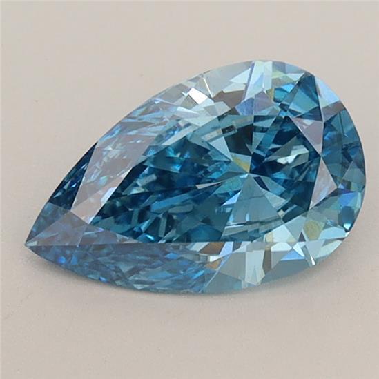 0.92 Ct. Fancy Vivid Blue Pear Lab Grown Diamond