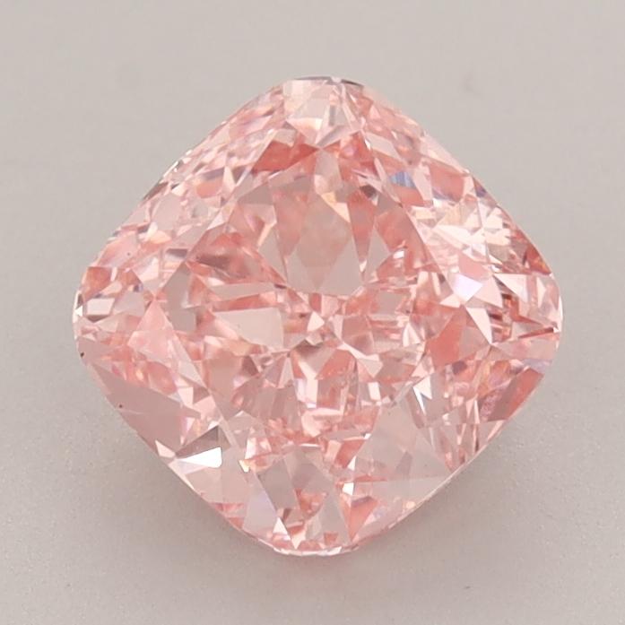 1.62 Ct. Fancy Vivid  Pink Cushion Lab Grown Diamond