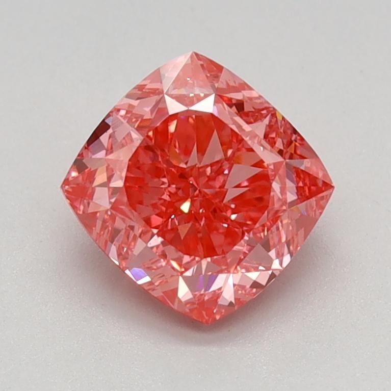 1.11 Ct. Fancy Vivid Pink Cushion Lab Grown Diamond