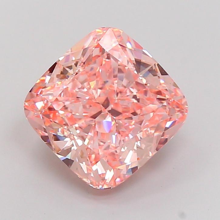 8.07 Ct. Fancy Intense Pink Cushion Lab Grown Diamond