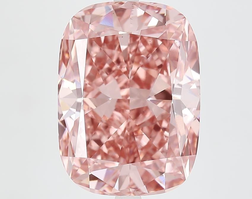 10.66 Ct. Fancy Vivid Pink Cushion Lab Grown Diamond