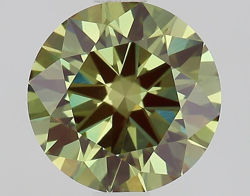 1.52 Ct. Fancy Vivid Green Round Lab Grown Diamond