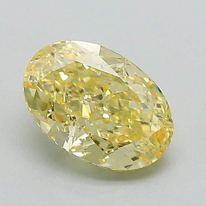 1.11 Ct. Fancy Intense Yellow Oval Lab Grown Diamond