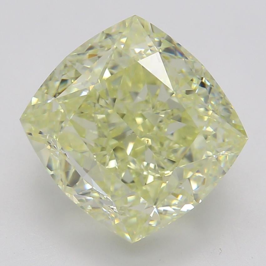 3.55 Ct. Fancy Light Yellow Cushion Diamond