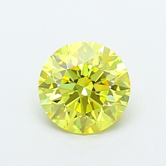 1.08 Ct. Fancy Intense  Yellow Round Lab Grown Diamond