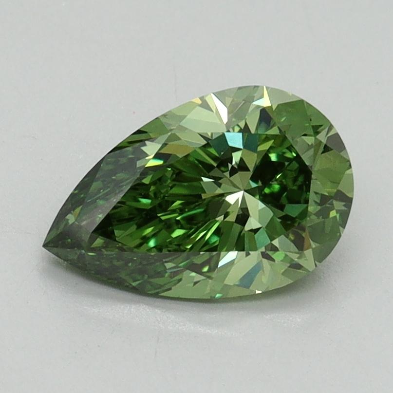 1.14 Ct. Fancy Vivid Green Pear Lab Grown Diamond