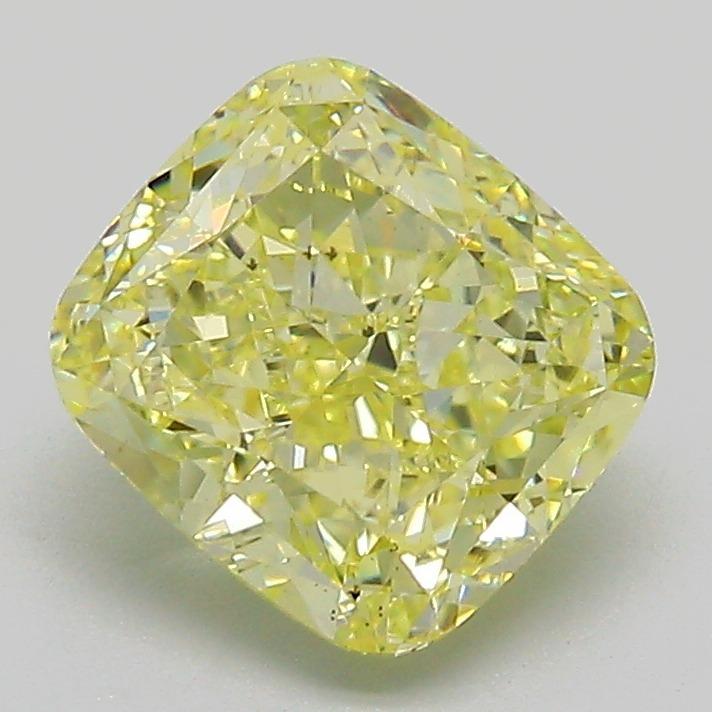 2.14 Ct. Fancy  Yellow Cushion Lab Grown Diamond