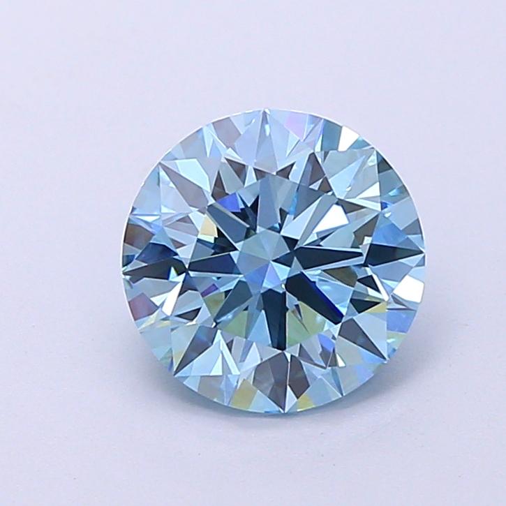 2.10 Ct. Fancy Vivid  Blue Round Lab Grown Diamond