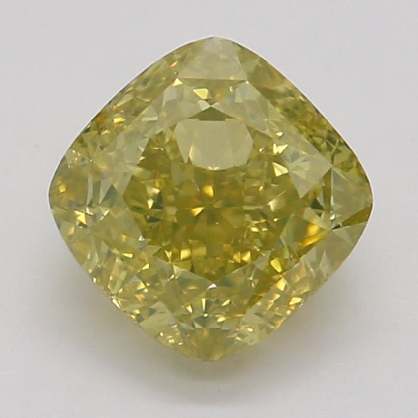0.81 Ct. Fancy Deep Yellow Cushion Diamond