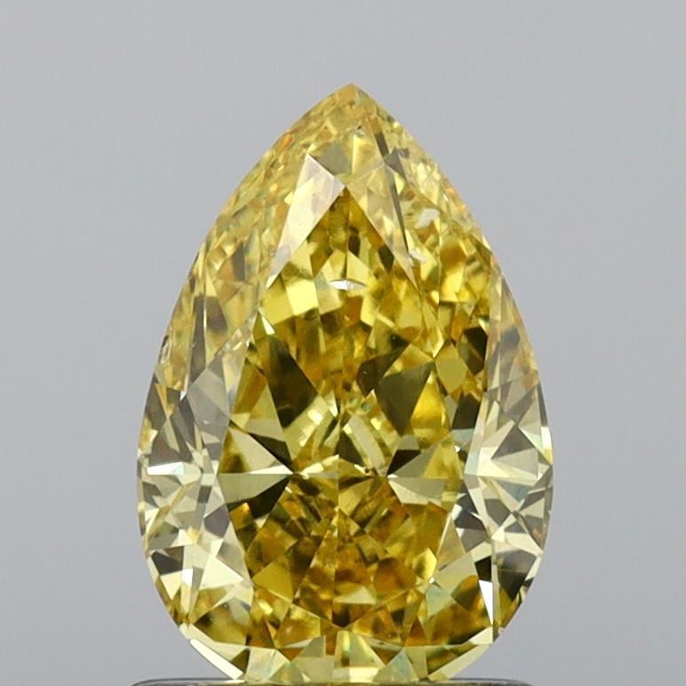 1.38 Ct. Fancy Intense Yellow Pear Lab Grown Diamond