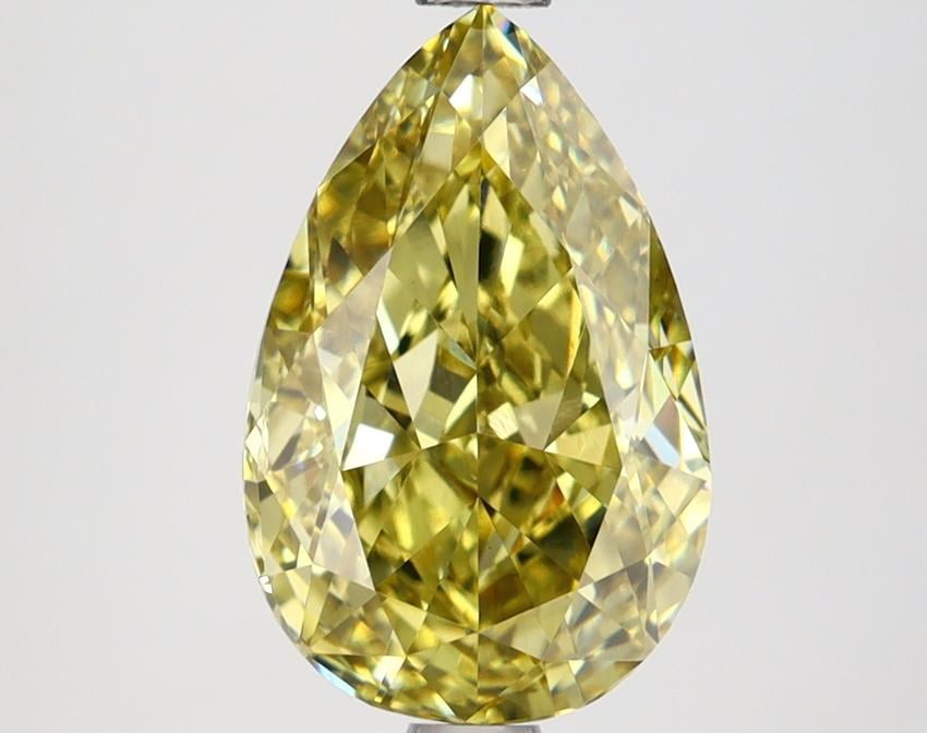 2.60 Ct. Fancy Vivid Yellow Pear Lab Grown Diamond