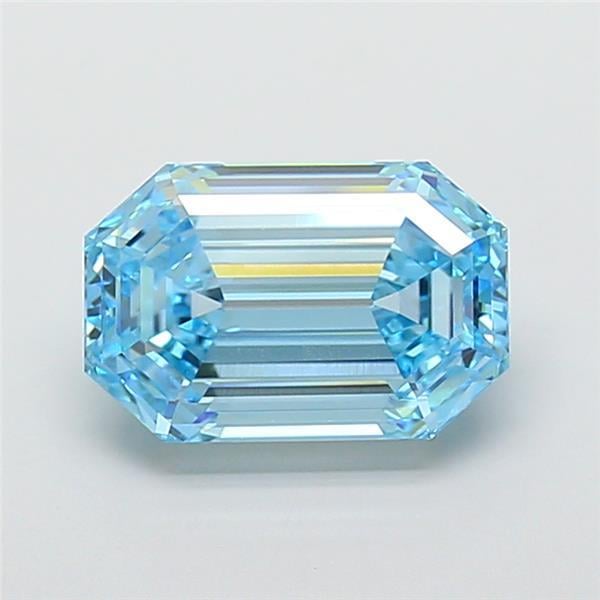 8.35 Ct. Fancy Vivid Blue Emerald Lab Grown Diamond