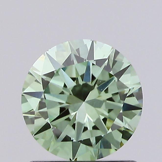 0.88 Ct. Fancy Vivid Green Round Lab Grown Diamond