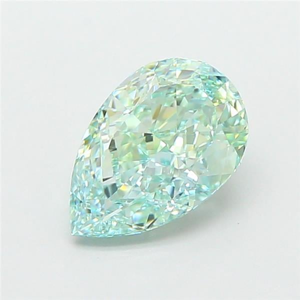 1.52 Ct. Fancy Vivid Green Pear Lab Grown Diamond