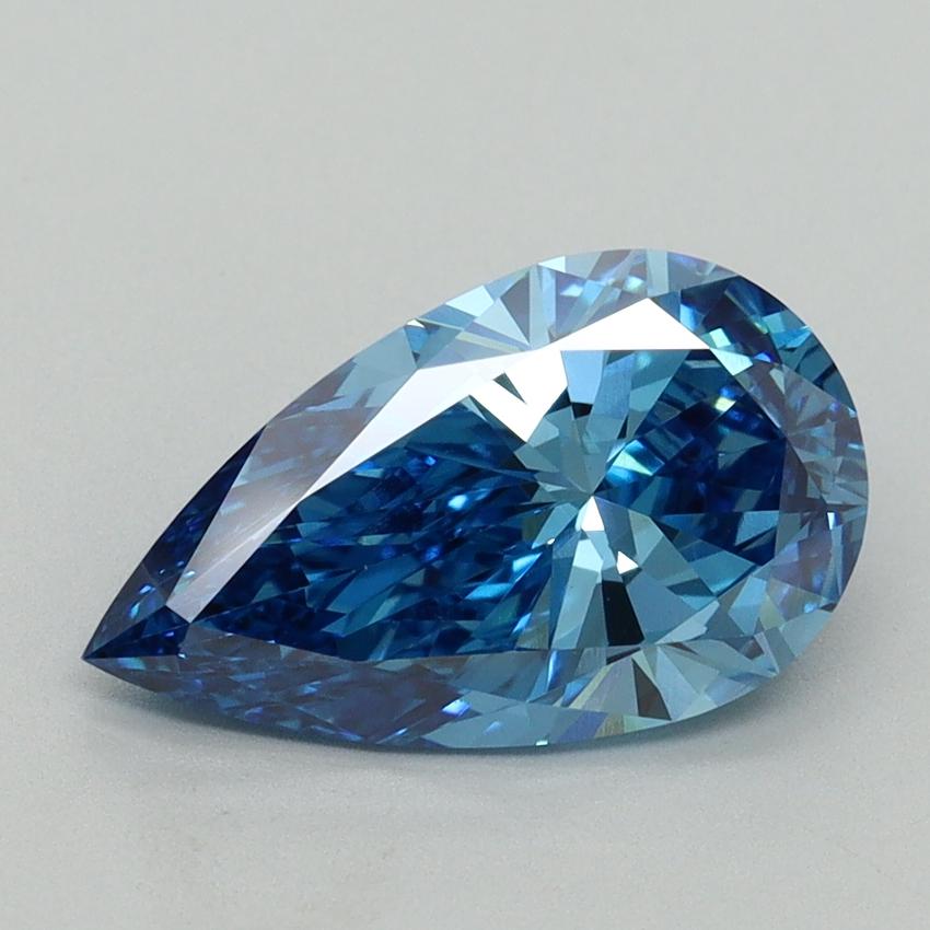 2.11 Ct. Fancy Vivid Blue Pear Lab Grown Diamond