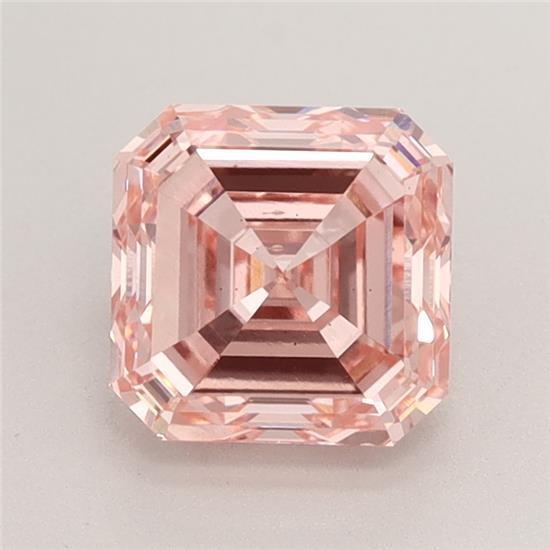 1.83 Ct. Fancy Intense Pink Asscher Lab Grown Diamond