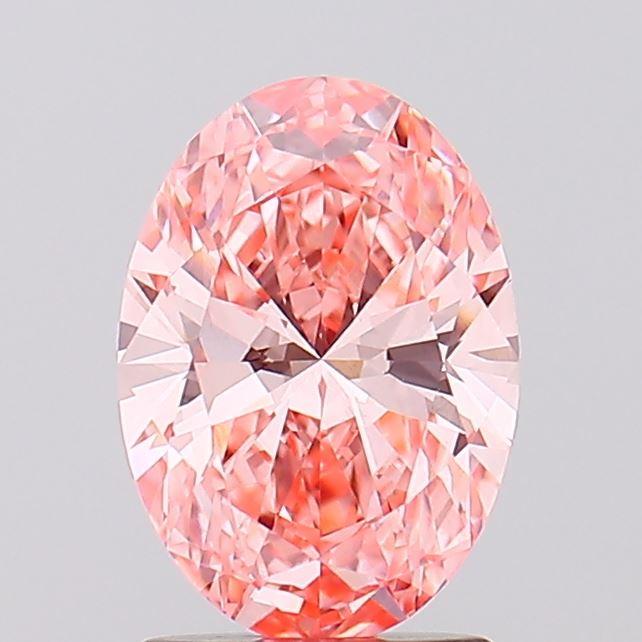 1.58 Ct. Fancy Vivid Pink Oval Lab Grown Diamond
