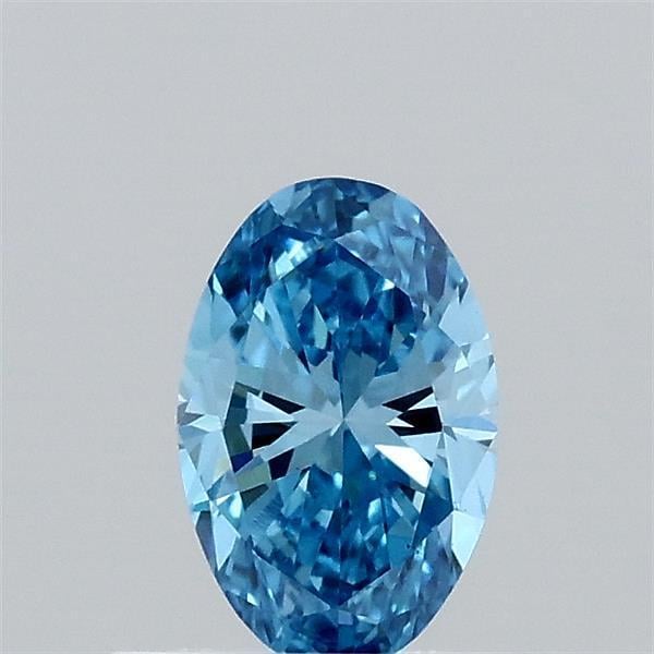 0.46 Ct. Fancy Vivid Blue Oval Lab Grown Diamond