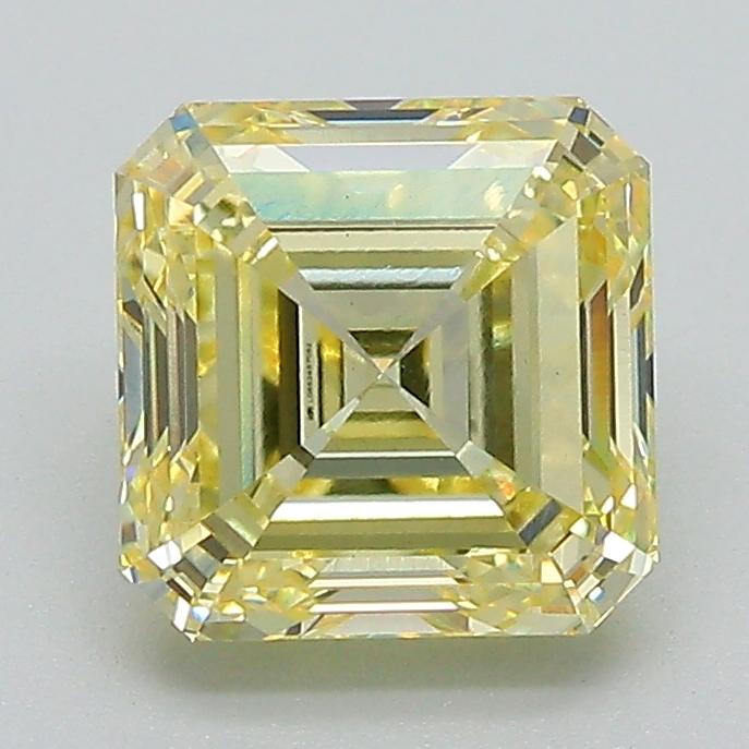 2.00 Ct. Fancy Yellow Asscher Lab Grown Diamond