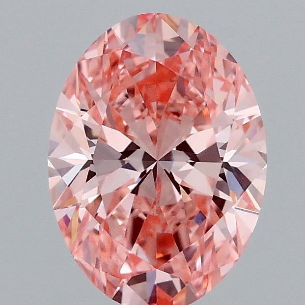 1.21 Ct. Fancy Vivid Pink Oval Lab Grown Diamond