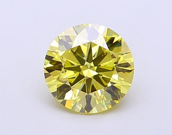 1.02 Ct. Fancy Vivid Yellow Round Lab Grown Diamond
