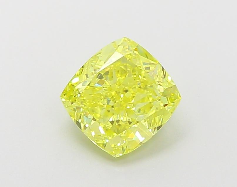 1.54 Ct. Fancy Vivid Yellow Cushion Lab Grown Diamond