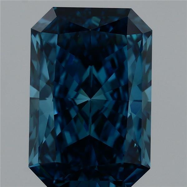 3.61 Ct. Fancy Vivid Blue Radiant Lab Grown Diamond