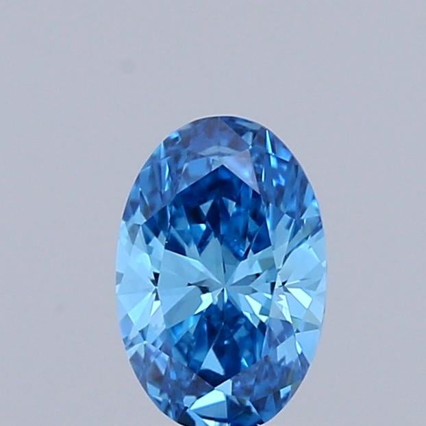 0.36 Ct. Fancy Vivid Blue Oval Lab Grown Diamond