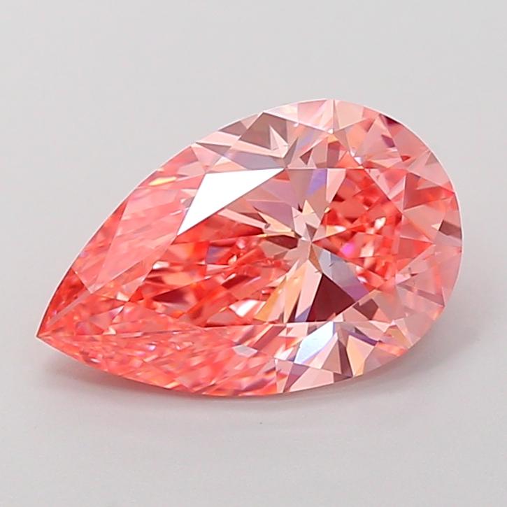 3.01 Ct. Fancy Vivid Pink Pear Lab Grown Diamond
