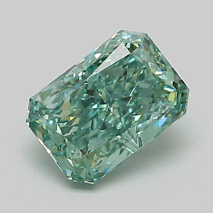 1.11 Ct. Fancy Vivid Green Radiant Lab Grown Diamond