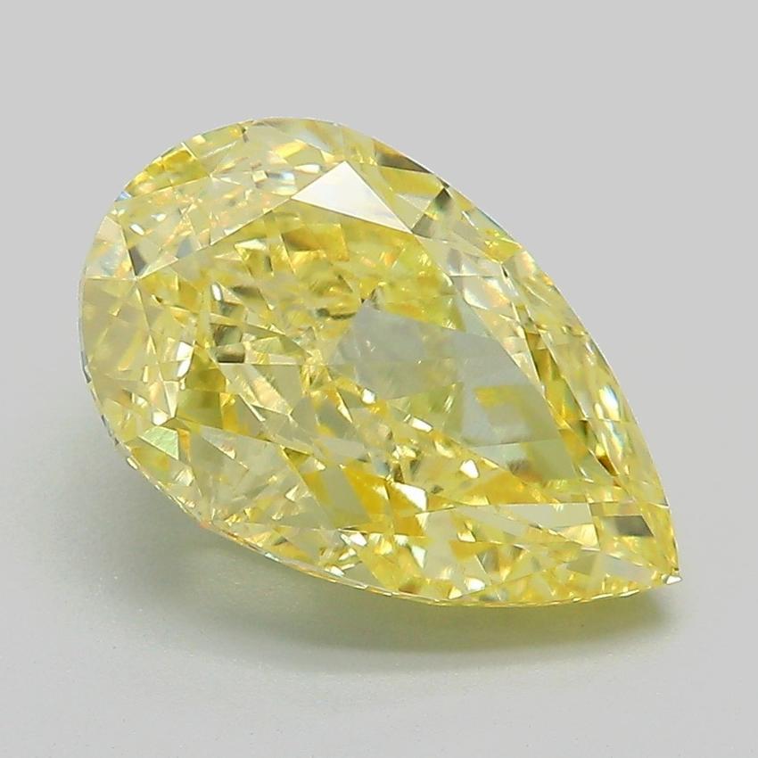 3.78 Ct. Fancy Intense Yellow Pear Lab Grown Diamond