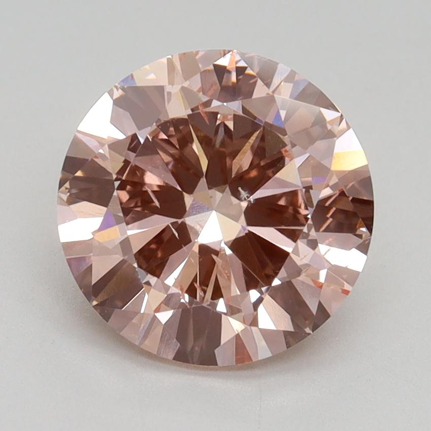 2.50 Ct. Fancy Intense Pink Round Lab Grown Diamond