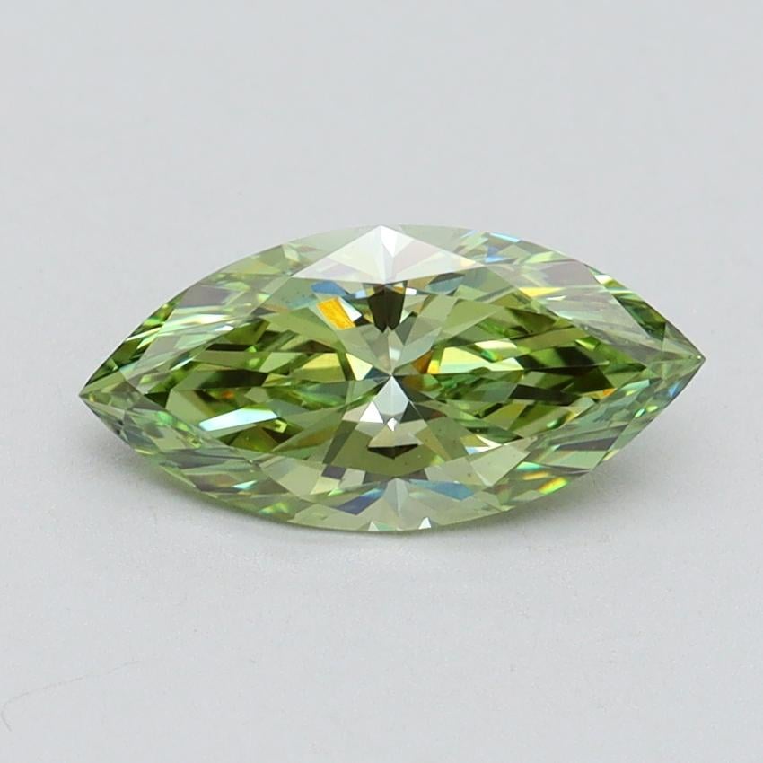 1.08 Ct. Fancy Vivid Green Marquise Lab Grown Diamond