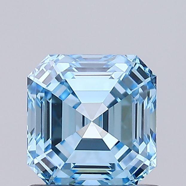 1.00 Ct. Fancy Vivid Blue Asscher Lab Grown Diamond
