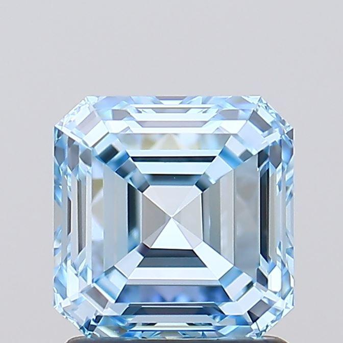 1.51 Ct. Fancy Intense Blue Asscher Lab Grown Diamond