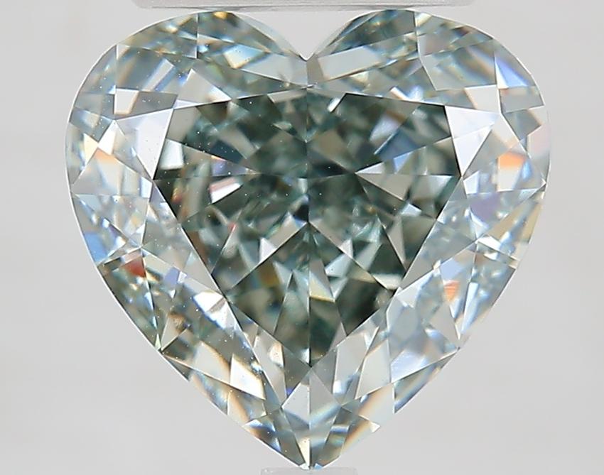 5.01 Ct. Fancy Gray Green Heart Lab Grown Diamond