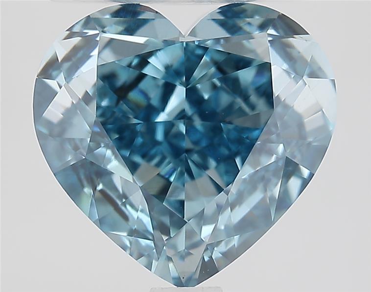 2.69 Ct. Fancy Vivid  Blue Heart Lab Grown Diamond