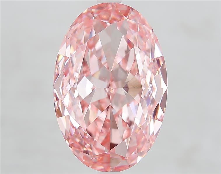 8.10 Ct. Fancy Vivid  Pink Oval Lab Grown Diamond