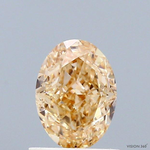 1.03 Ct. Fancy Brownish Yellow Oval Lab Grown Diamond