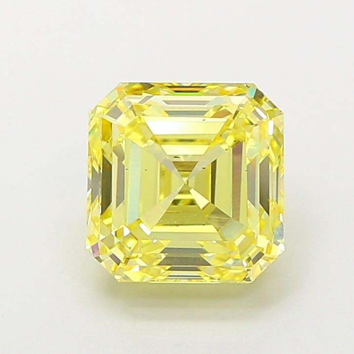 3.02 Ct. Fancy Intense  Yellow Asscher Lab Grown Diamond