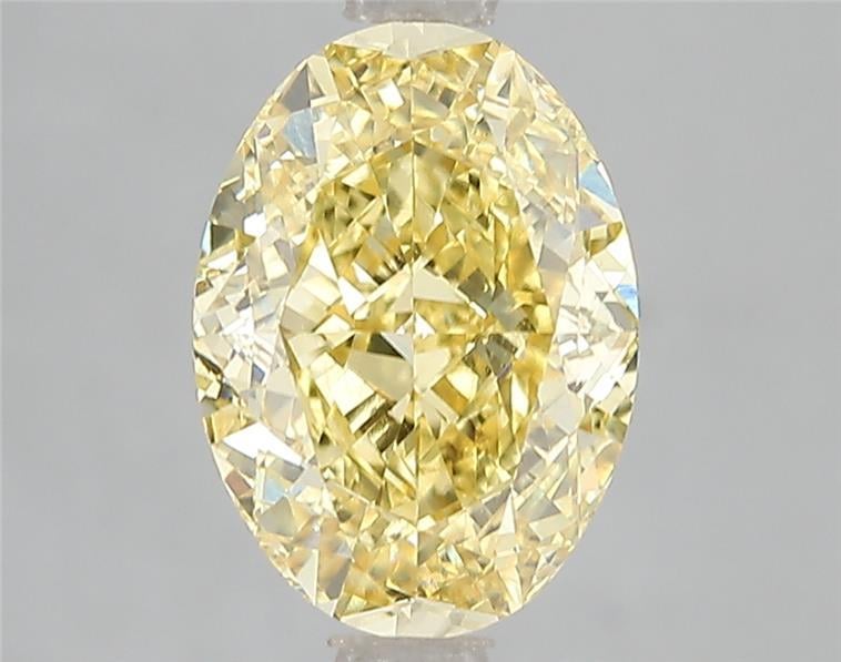 3.01 Ct. Fancy Vivid Yellow Oval Lab Grown Diamond