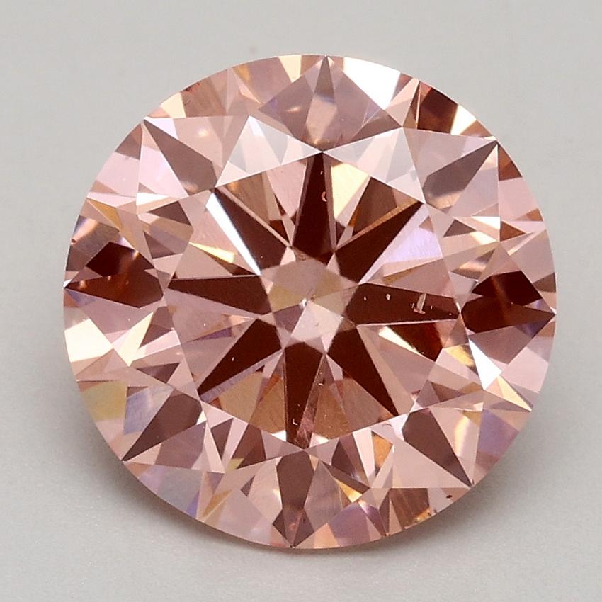 2.50 Ct. Fancy Intense Pink Round Lab Grown Diamond
