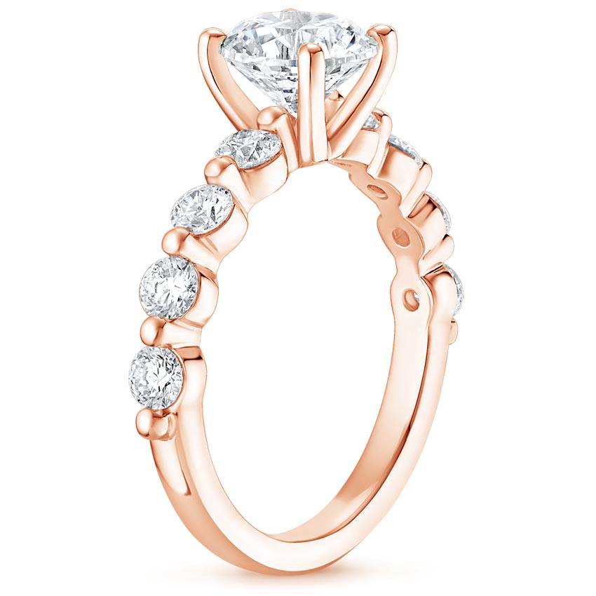 14K Rose Gold Monaco Diamond Ring (2/3 ct. tw.), large side view