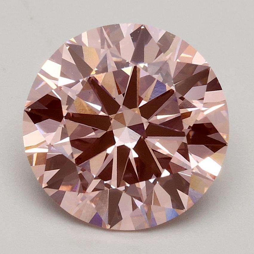 2.15 Ct. Fancy Intense Pink Round Lab Grown Diamond
