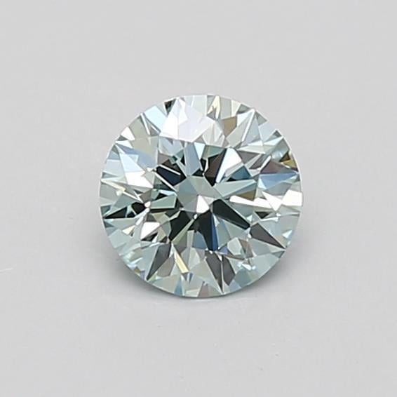 0.33 Ct. Fancy Intense Bluish Green Round Lab Grown Diamond