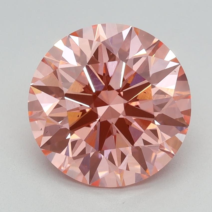 2.36 Ct. Fancy Vivid Pink Round Lab Grown Diamond